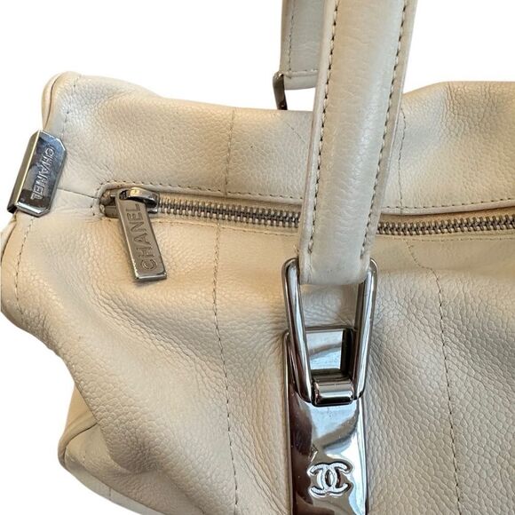 Chanel Top Handle white leather Bag - Picture 8 of 16